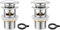 Ibergrif M20502 Cervello per Lavabo Scanalato Con Troppopieno, Tappo di Scarico Del Bagno A Scomparsa, Cromo, Argento, Grande Cap (Confezione da 2)