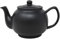 UNIQUE HOME LIVING Matt Black Finish 6 Cup Teapot 1.1L Stoneware Tea Serving Pot