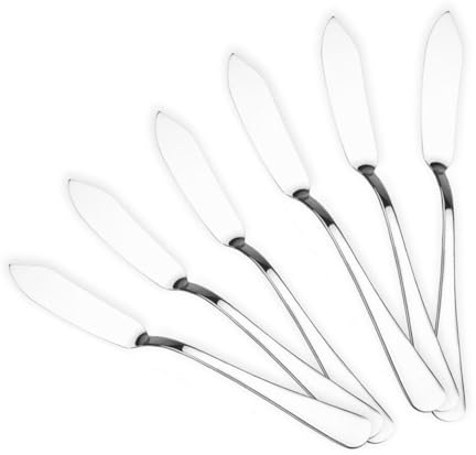 GREATOYAR Juego de Palas de Pescado, Juego de Cubiertos de Acero Inoxidable, Juego de Cubiertos de Cocina, Juego de Utensilios de Cocina, Incluye 6 Piezas de Palas de Pescado, Apto Lavavajillas