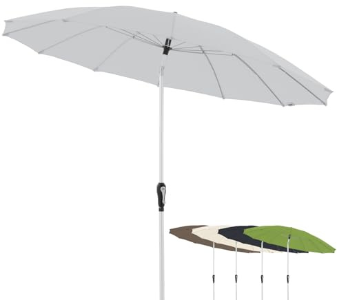 Doppler Sonnenschirm Orient Auto Tilt 250cm I Gartenschirm knickbar I Kurbelschirm mit UV-Schutz 50+ I Kurbelschirm aus Aluminium I regenabweisendes Polyester-Schirmdach