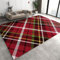 SANSJI Schwarz, Weiß, Gr ün Und Rot Kariert Teppiche Gegend, Buntes Irland Tartan Quadrat rutschfest Designerteppich - für Wohnzimmer, Schlafzimmer, Kinderzimmer, Büro, etc 150 x 180 cm