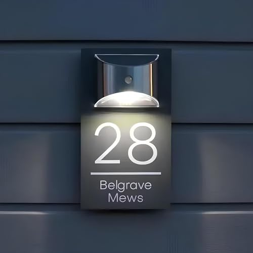 Letrero Solar Personalizado Para Casa Con Luz Solar,Letrero Solar De Dirección Iluminado,Números De Dirección De Casa,Nombre De Calle, Iluminación Led Contemporánea Para Casa,Oficina, Hotel,Cuadrado