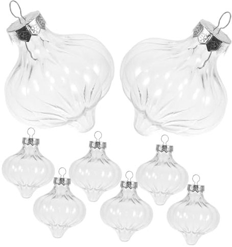 8St transparente Plastikkugel leer Glühbirne Tasse dekorative Weihnachtskugeln klar weihnachtsbasteln Weihnachts basteln weihnachtsdeko Weihnachtsanhänger hängende weihnachtskugeln Anneome