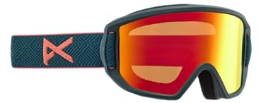 Anon Relapse Jr. Goggles + MFI Gesichtsmaske, Rahmen: Deep Emerald, Linse: Red Solex