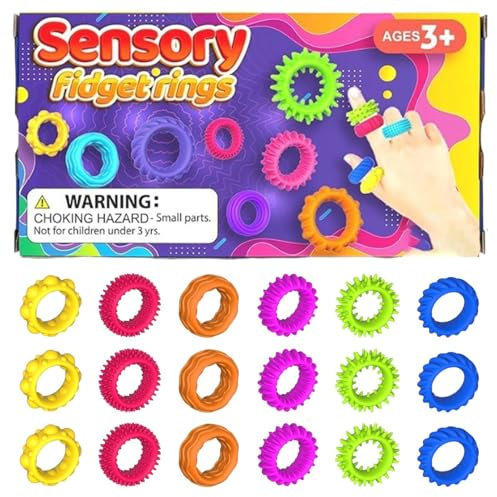 Sensorischer Ring, Sensorischer Ring Für Kinder, FidgetRing, Sensorisches Spielzeug Für Kinder, Leise 2024, Sensorisches Spielzeug Zum Stressabbau, Stacheliger Sensorischer Ring, Stressabbau