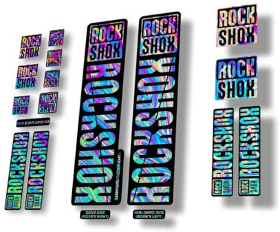 Fork Replacement Decal MTB Suspension Cycling Sticker Compatible for Rock Shox 30 32 RS1 Series Oil Slick 1 (Glossy)