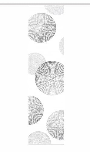 HOME in green Schiebegardine Ginny Bambusoptik, 245x60 cm, grau, Farbe:grau, Größe:245 x 60 cm, Anzahl:1x