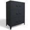 osoltus Industrial Wohnen 6-türiger Spindschrank Stahl Büroschrank 80x113x40cm schwarz