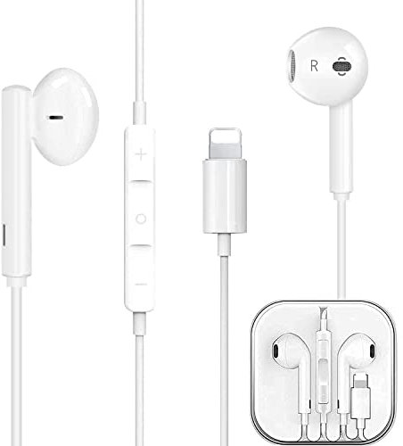 beseloa In-Ear Headphones for iPhone, Wired Hi-Res Stereo Sound Earphones iPhone Earbuds with Mic+Volume Control Compatible Phone 12/12 Pro Max/12 Mini/11/SE/XS/XS Max/X/XR/8/7Plus