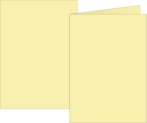 BRUNNEN Klappkarten Universalpapier | A6, 105×150 mm, 160 g/m², hellgelb, 10 Stück | A6, 105×150 mm, 160 g/m², hellgelb, 10 Stück