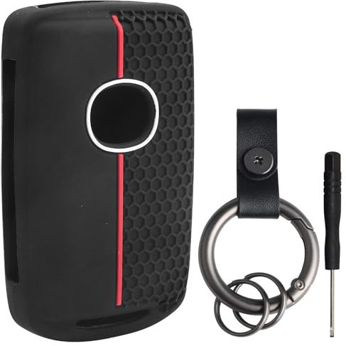 TXErfolg Autoschlüssel Hülle Mazda 3 kompatibel mit Mazda 3 6 CX30 CX50 CX60 CX90 CX-4 CX-5 CX-8 CX-9 MX-5 MX-30 SS30 mit Schlüsselanhänger Silikon Schlüsselhülle Schlüssel Hülle(Rote Linie)