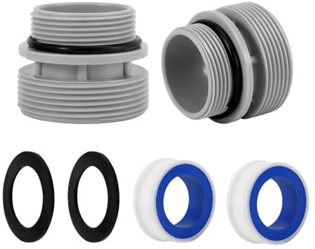 Taicols 4560 Poolschlauch Adapter Set, 38mm Pool Schlauch Adapter Konversionskit, Poolpumpe Schlauchadapter mit Dichtung, mit Intex, Coleman Filterpumpen, für 40 mm auf 1,5 Zoll Schlauch kompatibel