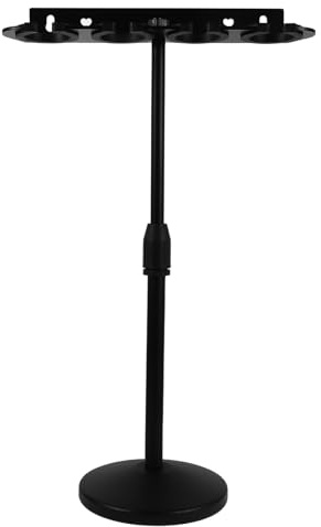 FUOYLOO 1 Set Desktop Microphone Rack - Detachable Table Wired & Wireless Mics Organizer - 9.5-15.4 H Adjustable Holder Bracket - Hold Up to 4 Mics