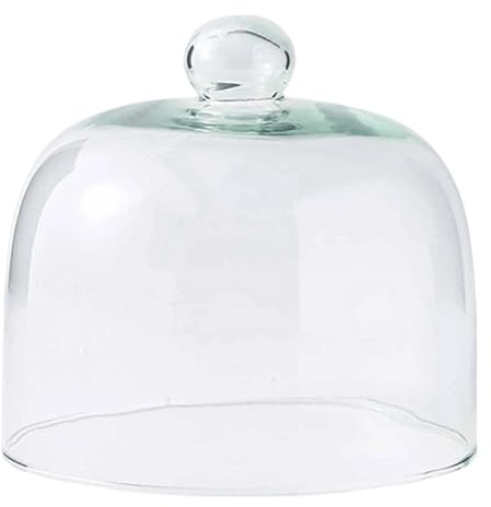 KiBcsLic Glasglocke für Kuchen, staubdicht, transparent, Schutzdeckel für Kuchen, Picknick, Restaurant, Zuhause, Gebäck, 17cmx18cm