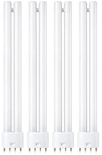 NCC-Licht 4x Kompaktleuchtstofflampe 24W/827 2G11 4-Pin Warmweiß 2700K | Kompatibel mit Osram Dulux L und Philips Master PL-L 24W CFL