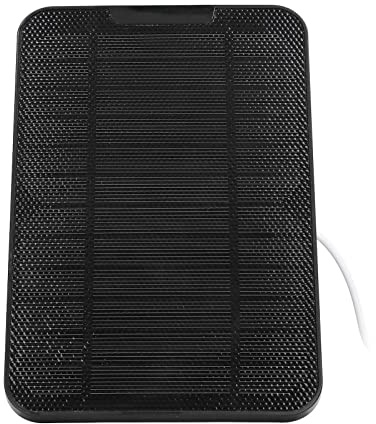 HUSHUI Tragbares, Wasserdichtes Solarpanel-Netzteil für Überwachungskameras Im Freien, Wetterfest, 4 W, 6 V, Monokristallines Silizium (Schwarz)