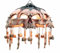 vogler Gruselige Totenkopf Deckenlampe - Skelett Hängelampe mit Schädeln und Knochen - Gothic Horror Deko für Wohnzimmer Schlafzimmer - E27