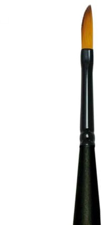 Royal & Langnickel Mini Majestic 1/8 Black Synthetic Flagged Bristle Paint Brush