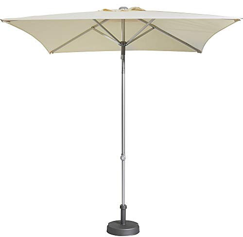 Jan Kurtz 2 x 2 m Alu Schirm, 4-teilig, Polyester Bezug, mit Knickgelenk, Aluminium Gestänge