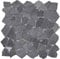 Mosaik Bruch/Ciot grau anthrazit Marmor Naturstein Küche, Mosaikstein Format: 15-69x8 mm, Bogengröße: 305x305 mm, 10 Bögen