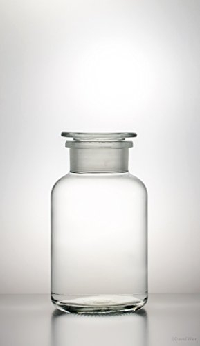 flaschenshop 3x Apothekerflasche 1000ml Glas Stopfen - Gewürzglas, Weithalsflasche Apothekerglas Stopfenflasche Laborflasche Laborglas Rundschulterflasche 1000ml