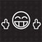 Fuck off Smiley - Sticker von speedwerk-motorwear: Metall, Kunststoff, Modern, Rechteck, Smiley, Outdoor, Sticker