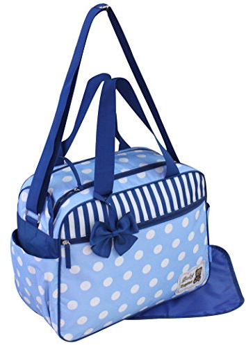GMMH 2 tlg Wickeltasche 3110 Pflegetasche Windeltasche Babytasche Farbauswahl (blau)