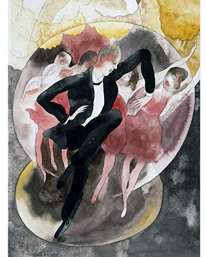 Charles Demuth American In Vaudeville Tänzerin mit Chorus, großer Kunstdruck auf Leinwand, Premium-Poster