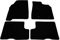 Fully Tailored Deluxe Car Mats to fit Dacia Duster 2019-On - 4 Piece - Black Carpet - Black Trim - Heavy Duty Heel Pad - 20-4326