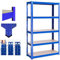 Lucn Lagerregal Schwerlastregal Metallregal Regalsystem Werkstattregal Garagenregal | Belastbar mit 875 kg, Traglast von bis zu 175 kg pro Boden, 200x100cmx50cm - Blau