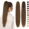 Silk-co Extensiones de Cabello Humano Clip Ponytail Hair Coleta Postiza Lisa Pelo Natural con Pinza Natural Extensiones de Cabello Clip Ponytail Extension 35cm-105g 04# Marrón Medio