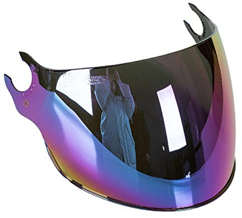 Shiwaki Visiera del casco Lente antigraffio Flip up Lente del parabrezza Visiera per LS2 of562 Sostituzione degli accessori Parti Facile da installare - colorato