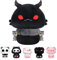 Mewaii 36CM Weiche Mothman Pilz Gefüllte Tier Plüsch Kissen Squishy Spielzeug für Schwarz