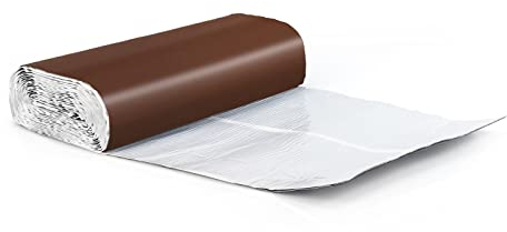 Seiletech.de Blei glatt Kaminanschlussband | 300 mm | 45 m | 9 x 5 m | Braun RAL 8017 | selbstklebend Rolle | Schornsteinband | Abdichten von Dachelementen | Kamin | witterungsbeständig