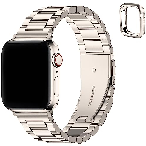 Fullmosa Correa Compatible Con Correa Apple Watch Ultra 49mm,Pulsera Acero Inoxidable con Case Para iWatch Ultra2 Ultra,49mm Estrellas