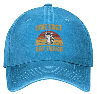 IUBBKI Lives Fast Eat Trash Cap für Männer, Papa-Mütze, süße Mütze