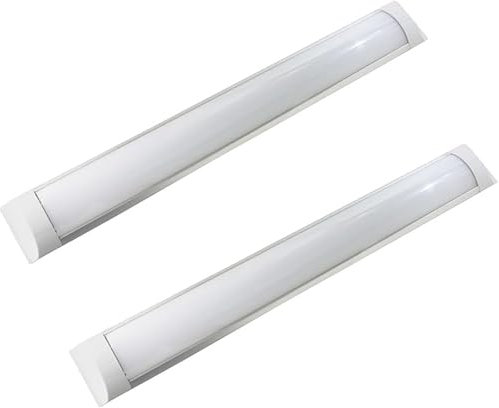 Jandei - Pack 2x Pantalla Luminaria LED Integrado, 27W, Largo 90 cm, Luminosidad 2500 Lúmenes, Color Blanco Frío 6000K, 120º de iluminación