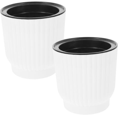 BESPORTBLE 2 Macetas para Vivero Maceta De Riego Automático para Orquídeas Maceta Perezosa Maceta Redonda Maceta Auto Aireadora Macetas De Riego Automático Maceta De Plástico Rosa