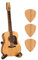 SHUZHENG Gitarrenplektrumbox aus Holz mit Ständer, Mini-Gitarren-Plektrumhalter, Holz-Gitarren-Plektrumbox mit Ständer, Musikkunst-Geschenk für Akustik-, E-Bass-, Ukulele-Liebhaber zum Jahrestag,