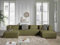 Lisa Design Stella – Wohnlandschaft – aus Cord – 7-Sitzer – moderner Stil Grün