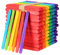 HEIYUET 800 Stück Bunte Holzspachtel zum Basteln, 114x10x2 mm Eisstiele aus Holz Bunt Holzeisstiele, Popsicle Sticks Eisstäbchen Bunte Holzstäbchen für Eis, Wachsen, DIY Bastelprojekt