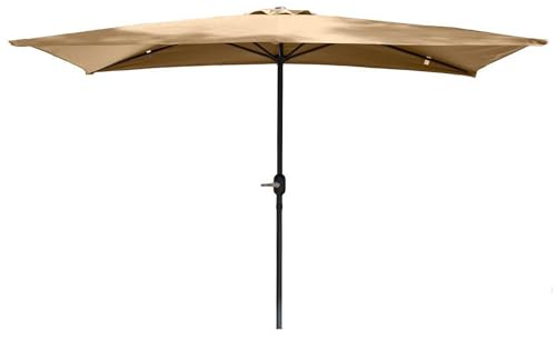 NYASAA 245cm Parasol de Jardin, Demie Rond con Manivelle Parasol de Terrasse Protection UV pour Balcon, Terrasse, Jardin
