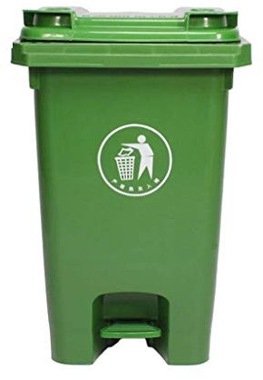 QINGANGS Commercial Sorting Trash Can, Outdoor High Capacity Pedal Bin Thicken Non-Slip Trash Can Indoor/Outdoor Dustbins,60L