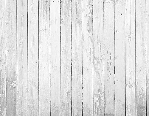 MEHOFOND 5x4ft Retro White Vertical Edition Wood Photography Floor Mat Rubber Floor Mat Floor Props Photography Studio Background