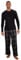 Mens Long Sleeve Plain Top Checked Bottoms Sleepwear Pajama Set Crew Neck Warm Cozy Super Soft Adults Loungewear (Grey-Black, 2XL)