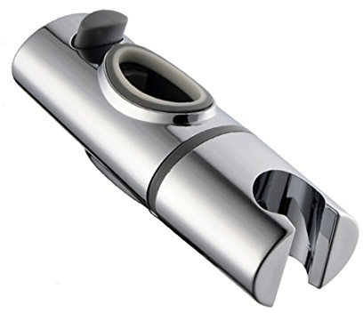 Shower Head Holder, Detachable Shower Holder Bracket,Replacement Hand Held Shower Bracket Special For Oval Slider Bar Height Adjustable Sprayer Holder On Rail, ABS Chrome(32x17mm)