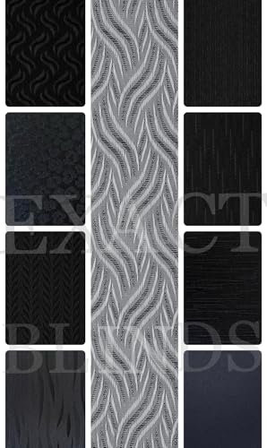 Vertical Blinds Replacement BLACK Slats MADE TO MEASURE 89mm (3.5) Manufactured By EXACT BLINDS.