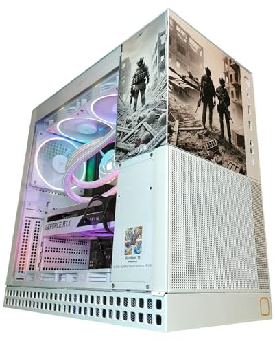 PC da gaming desktop in edizione limitata - Warfare Series - 32 GB DDR 5 6000 MHz RAM - 1TB GEN 4 SSD - WiFi 6E - Bluetooth 5.3 (RTX 4060Ti 8GB, Snow - 7600X CPU)