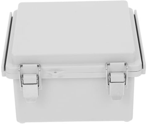 SOLUSTRE Wetterfeste Elektroverteilerkasten Außen 15x15cm Kunststoff Projektbox Mit Transparentem Deckel Und Edelstahl Verschluss Verteilerkasten Für Außenverkabelung