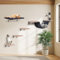 Sublimei Katzen Kletterwand Set - Massivholz inkl. 3X Katzentreppe Wand Katzenliege | Katzen Wandelemente | Kratzbaum Wand (Dunkle Farbe)